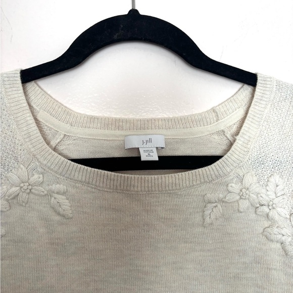 J. Jill Cream Sweater with Floral Embroidery - Picture 2 of 3